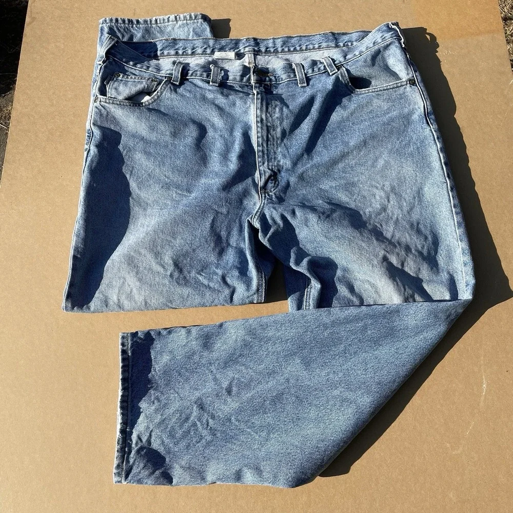 Carhartt B18 STW Traditional Fit Straight Jean Mens 46x30 Stone Wash Denim